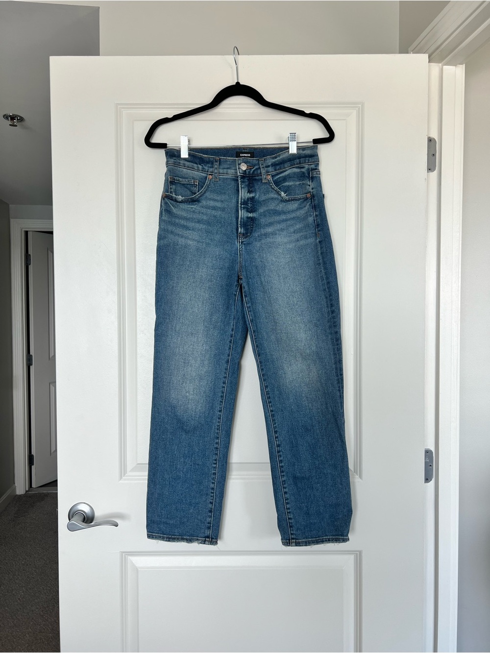 Express Women’s Straight Ankle High Rise Jeans